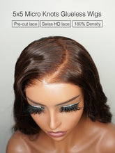 Brooklyn Hair Brown Ready to Go Glueless Loose Body Wave Wig 5x5 Swiss HD Invisible Knots Pre-Cut Lace Closure Wig